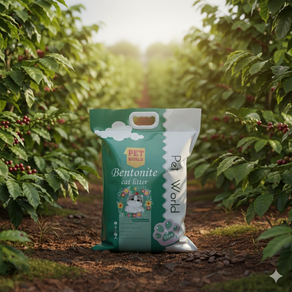 Premium Coffee Flavor Pet World Cat Litter  (10ltr)